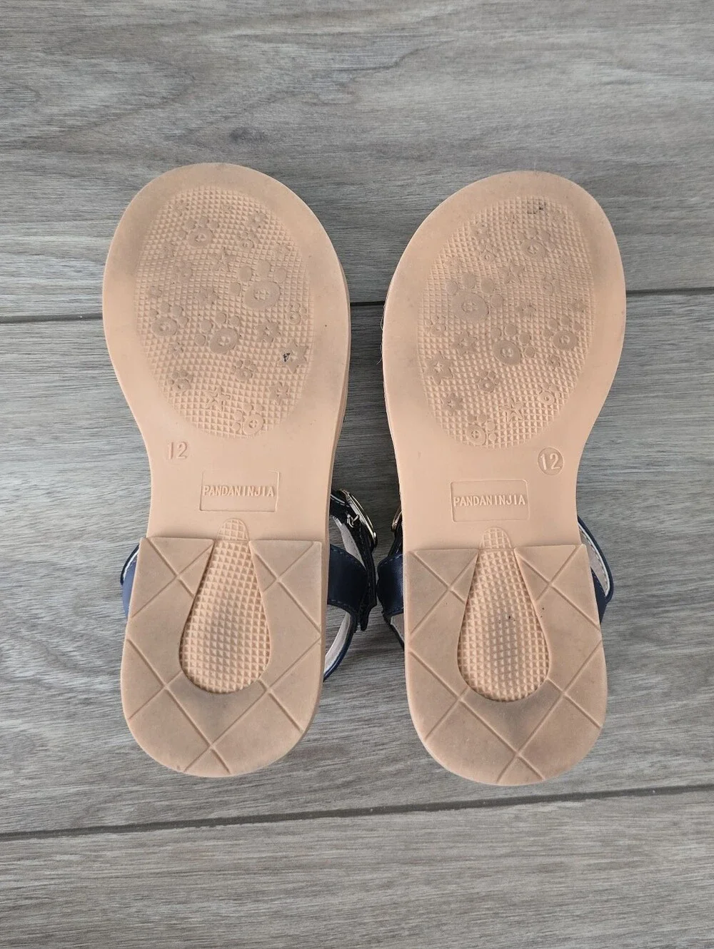 Girls Navy Dressy Sandals